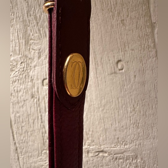 Cartier Burgundy Leather Shoulder Bag - Picture 3 of 10